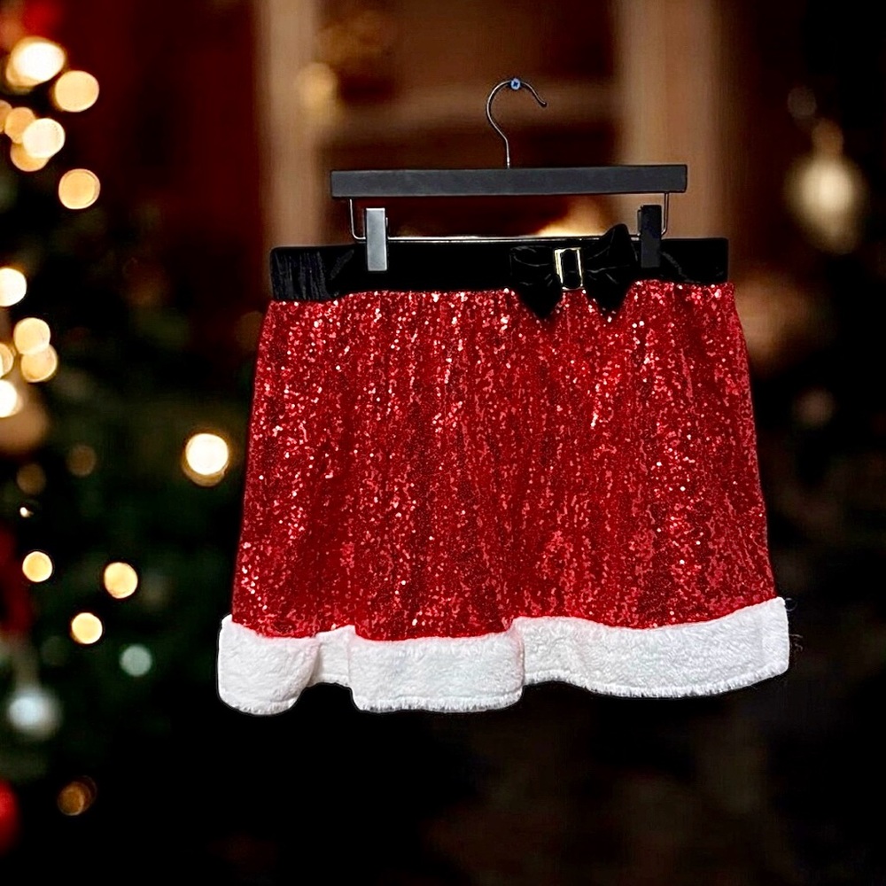 NWT Santa skirt Sequin. Christmas party holiday outfit XL xmas costume